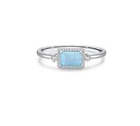 Wycian Custom Engraved Ring H Ring Gold 9K Au375 Size N 1/2 White Round Moissanite Stackable for Ladies Elegant