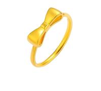 Wycian Custom Name Ring for Women Gold Hoop Rings Yellow 24K Knot Size O 1/2 Premium for Aunt Christmas Jewelry