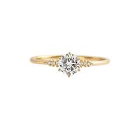 Wycian Custom Name Ring for Women Gold Stacking Rings 14K Au585 Size T 1/2 White Rectangle Moissanite Stackable for Ladies Classic