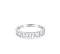 Wycian Custom Name Rings Cubic Zirconia Rings 925 Sterling Silver 1.8mm Channel Setting Size N 1/2 Gifts for Ladies Mother Premium
