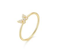 Wycian Custom Rings for Women Golden Ring 9K Au375 Size L 1/2 White Rectangle Moissanite Stackable for Wife Elegant