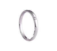 Wycian Customizable Ring Diamond Promise Ring for Woman 18K White Gold Silver with 0.03CT Diamond Size Q 1/2 Solid Not Plated Popular for Sister Anniversary