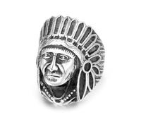 Wycian Customize Ring, Steel Ring Silver Size x 1/2 29mm Vintage Chief Pattern Custom Gifts for Wife Mother'S Day Jewelry