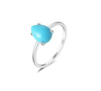Wycian Engagement Ring Real White Gold Ring for Women 9K Au375 Size S 1/2 Stackable for Ladies Upgrade 3.0