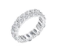 Wycian Engraved Ring Moissanite Ring Silver 14K White Gold with Luxury Oval Cubic Zirconia Size R 1/2 Upgrade 3.0 for Ladies Christmas Jewelry