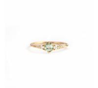 Wycian Forever Ring 14K White Gold Rings Au585 Size H 1/2 White Round Moissanite Stackable for Sister Upgrade 3.0