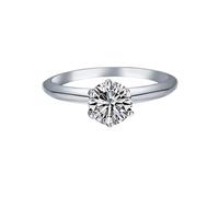 Wycian Forever Ring Cubic Zirconia Eternity Rings 9K White Gold Au375 Size Q 1/2 Multicolor Rectangle 1.45mm Cubic Zirconia Stackable for Mother Premium