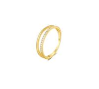 Wycian Forever Ring Engagement Rings 14K Gold Au585 Size L 1/2 White Round Moissanite Stackable for Lesbian Premium