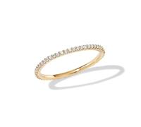 Wycian Forever Ring Gold Ring Bands for Women 9K Au375 Size M 1/2 White Rectangle Moissanite Stackable for Ladies Elegant