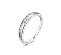 Wycian Forever Ring Promise Ring 14K White Gold Au585 Size K 1/2 Stackable for Aunt Fashion