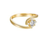 Wycian Genuine Ruby Rings 14K Ring Solid Au585 Size K 1/2 Red Heart 4X4mm Lab Created Ruby Stackable for Aunt Fashion