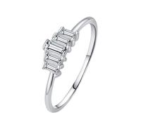 Wycian Halo Rings for Women Gold Stacking Rings 9K Au375 Size P 1/2 White Round Moissanite Stackable for Aunt Classic