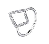 Wycian Heart Ring Engagement Ring White Gold 14K Au585 Size K 1/2 White 3X3.5mm Moissanite Stackable for Wife Fashion