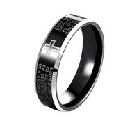 Wycian Ladies Rings, Tungsten Steel Ring Black Size N 1/2 Polished Cross 8mm Custom Gifts for Wife Prom Jewelry