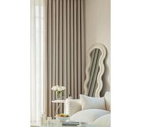 Wycian Luxury Bedroom Decor Curtains 96 Beige Blackout 2 Pack Chenille Solid Color 52" W x 96" H (132X244CM)