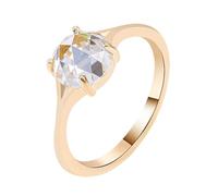 Wycian Memorial Ring Gold Metal Rings 18K Moissanite Solitaire Size I 1/2 Popular for Sister Valentines Day Jewelry
