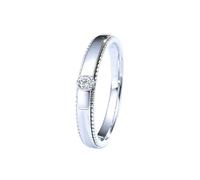Wycian Men Rings 14K White Gold Wedding Bands for Women Silver with 0.13CT Diamond Size M 1/2 Solid Not Plated Fashion for Wife Mothers Day Jewelry