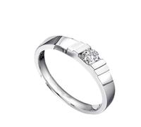 Wycian Men'S Engagement Ring Diamond Ring Decorations 18K White Gold Silver with 0.15CT Diamond Size Z Solid Not Plated Premium for Aunt Anniversary Jewelry