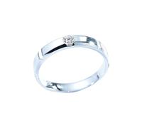 Wycian Mens Fashion Rings Promise Rings Diamond 18K White Gold Silver with 0.12CT Diamond Size O 1/2 Solid Not Plated Fashion for Sister New Year Jewelry