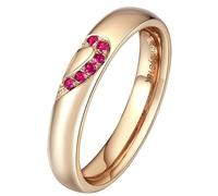 Wycian Mens Rings Lab Grown Ruby Engagement Ring 18K Gold Natural Ruby Heart Design Size Y 1/2 Solid Not Plated Elegant for Sister Graduation Jewelry