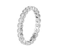 Wycian Minimalist Rings Read Your Heart Moissanite Rings 14K White Gold Au585 Eternity Size R 1/2 Popular for Sister Birthday Jewelry