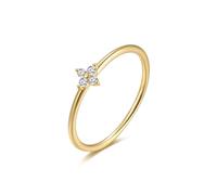 Wycian Moissanite Cluster Rings for Women Promise Ring Yellow Gold 14K Au585 Size L 1/2 White Round 9X9mm Moissanite Stackable for Lesbian Premium