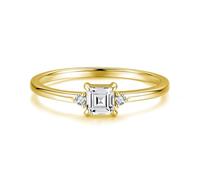Wycian Oval Ring Vintage Peridot Rings 9K White Gold Au375 Size Q 1/2 Olive Green 5X7mm Peridot Stackable for Ladies Premium