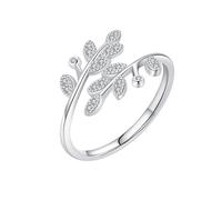Wycian Pink Ring Iced Out for Women Engagement Ring White Gold 9K Au375 Size J 1/2 Oval 3X5mm Crystal Stackable for Mother Upgrade 3.0