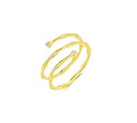 Wycian Pre Engagement Ring 14K Ring for Women Au585 Size K 1/2 White Square 1.5mm Moissanite Stackable for Ladies Modern