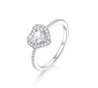 Wycian Pre Engagement Ring Stackable Ring Gold 14K Au585 Size P 1/2 White Rectangle 3X5mm Moissanite Stackable for Sister Modern