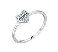 Wycian Princess Rings for Women Engagement Ring White Gold 14K Au585 Size J 1/2 Blue Pear 4X6mm Created Tourmaline Stackable for Aunt Classic
