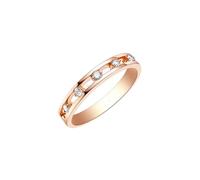 Wycian Promise Ring for Him Vintage Diamond Wedding Band 18K Rose Gold with 0.1CT Diamond Size R 1/2 Solid Not Plated Upgrade 3.0 for Wife Anniversary Jewelry