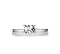 Wycian Promise Ring Lesbian Unique Cubic Zirconia Ring 925 Sterling Silver Square Solitaire Size N 1/2 Gifts for Ladies Mother Popular