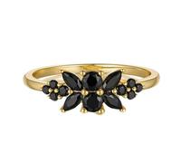 Wycian Promise Ring to Myself H Ring Gold 9K Au375 Size J 1/2 Blue Marquise Topaz Stackable for Ladies Modern