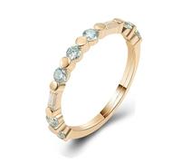 Wycian Promise Ring To Myself Vintage Moissanite Engagement Ring Yellow 9K Gold Round Size N 1/2 Upgrade 3.0 for Sister Graduation Jewelry