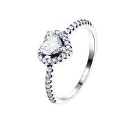 Wycian Promise Ring to Self Cute Gold Rings 9K Au375 Size M 1/2 White Square 6X6mm Moissanite Stackable for Aunt Classic