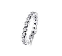 Wycian Promise Ring to Self Gold Promise Ring 14K Au585 Size Q 1/2 White Round Moissanite Stackable for Lesbian Modern