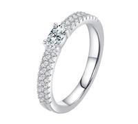 Wycian Promise Ring to Self Gold Ring 14K Au585 Size T 1/2 Blue Pear 3X6mm Topaz Stackable for Sister Classic