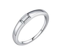 Wycian Promise Ring to Self Ring 14K Gold Au585 Size L 1/2 White Round 6X6mm Moissanite Stackable for Ladies Popular