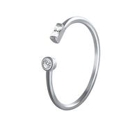 Wycian Promise Ring to Self Vintage Pearl Ring 14K White Gold Au585 Size P 1/2 White Round Pearl Stackable for Lesbian Premium