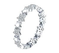 Wycian Promise Ring Unique 14K White Gold Rings for Women Real Gold Au585 Size P 1/2 White Square 7X7mm Moissanite Stackable for Wife Upgrade 3.0