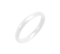 Wycian Promise Ring Unique, 3mm Silver Band Rings for Women White Ceramic Size x 1/2 3mm Simple Personalized Gifts for Mother Birthday Jewelry