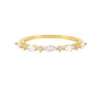 Wycian Promise Rings Aesthetic Engagement Rings for Women Gold 9K Au375 Size L 1/2 White Round 9mm Moissanite Stackable for Wife Popular