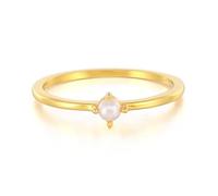 Wycian Promise Rings Aesthetic Princess Cut Ring 14K White Gold Au585 Size P 1/2 White Round 6mm Moissanite Stackable for Ladies Premium