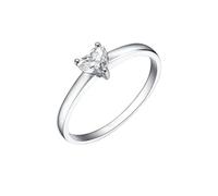 Wycian Promise Rings That Don'T Turn Your Finger Green 14K White Gold Ring for Woman with 0.4CT Heart Shape Diamond Size J 1/2 Solid Not Plated Upgrade 3.0 for Aunt Wedding