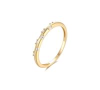 Wycian Promise Rings That Don'T Turn Your Finger Green Gold Band Ring 9K Au375 Size Q 1/2 White Round Moissanite Stackable for Aunt Fashion