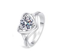 Wycian Promise Rings with Birthstones Cute Silver Rings 18K White Gold Lab Diamond Infinity Heart with Cubic Zirconia Size Q 1/2 Upgrade 3.0 for Sister Anniversary Jewelry