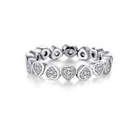 Wycian Promise Rings Women Gold Engagement Rings 14K Au585 Size S 1/2 White Emerald 4X6mm Moissanite Stackable for Sister Premium