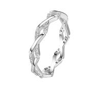 Wycian Red Ring Costume Jewelry Ruby Ring Real 9K White Gold Au375 Size T 1/2 Round 6X6mm Lab Created Ruby Stackable for Wife Premium