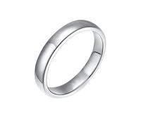 Wycian Ring Women 14K White Gold Ring for Woman Au585 Size H 1/2 White Round 9X9mm Moissanite Stackable for Aunt Modern